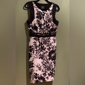 🔆Adrianna Papell Black White Floral Dress🔆